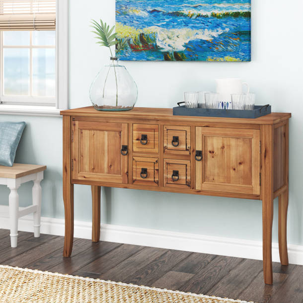 Gracie Oaks Evangelyne 31.9'' Solid Wood Console Table & Reviews | Wayfair